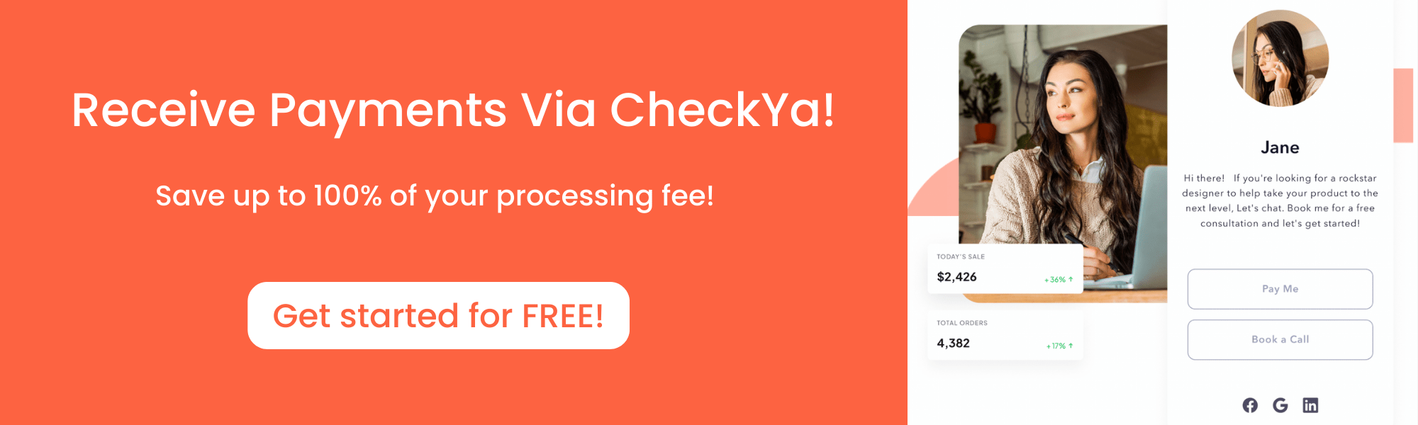 Receive payments via CheckYa
