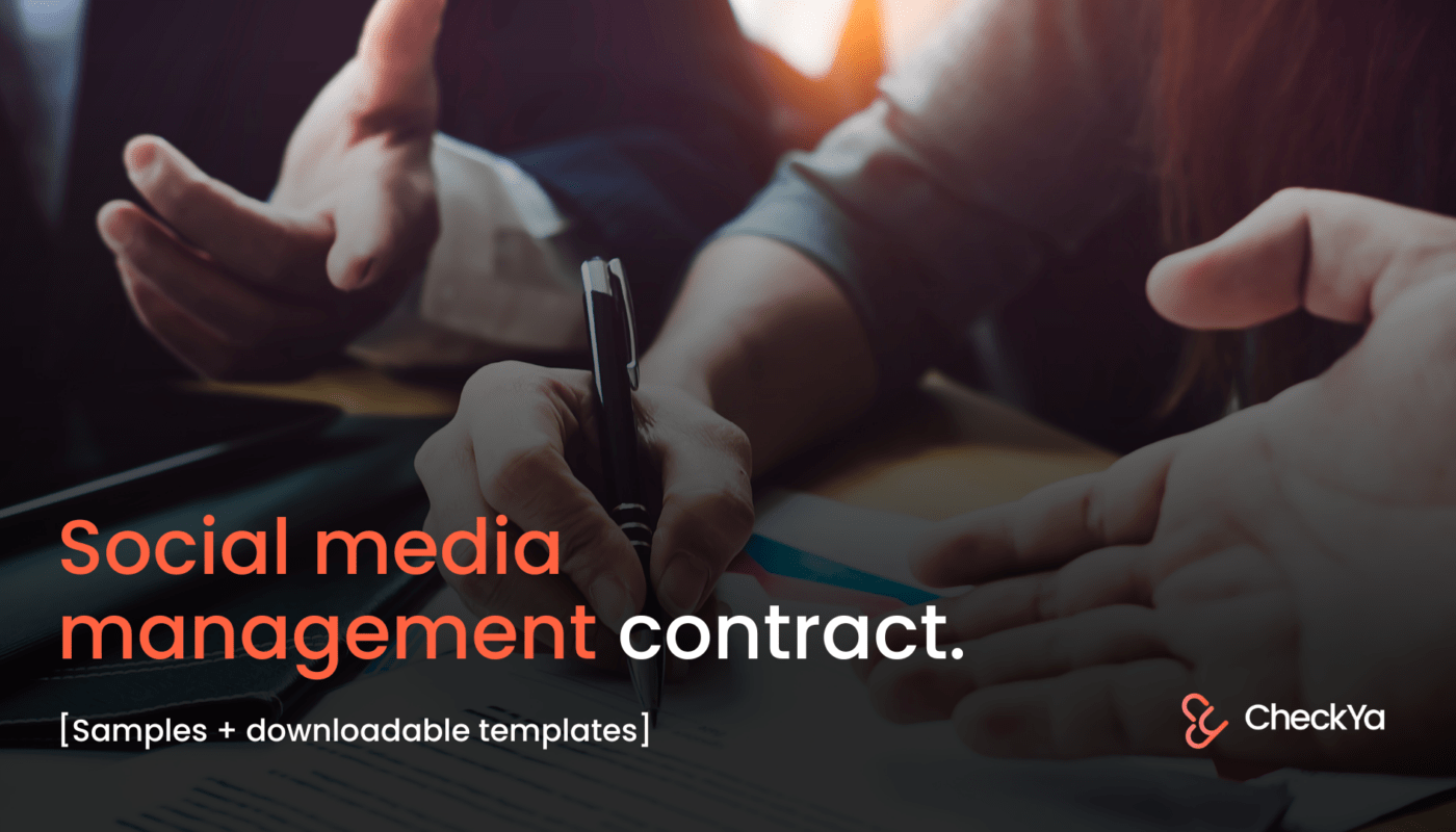 Social media management contract