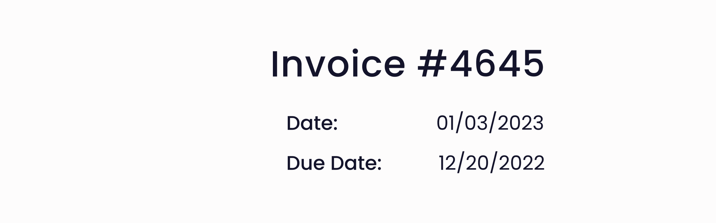 Invoice date and number